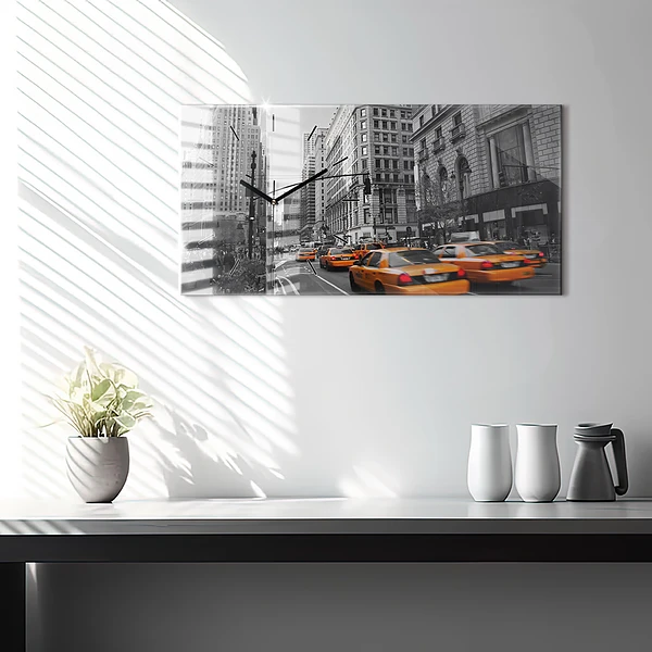 Horizontale Uhr Manhattan und Taxis