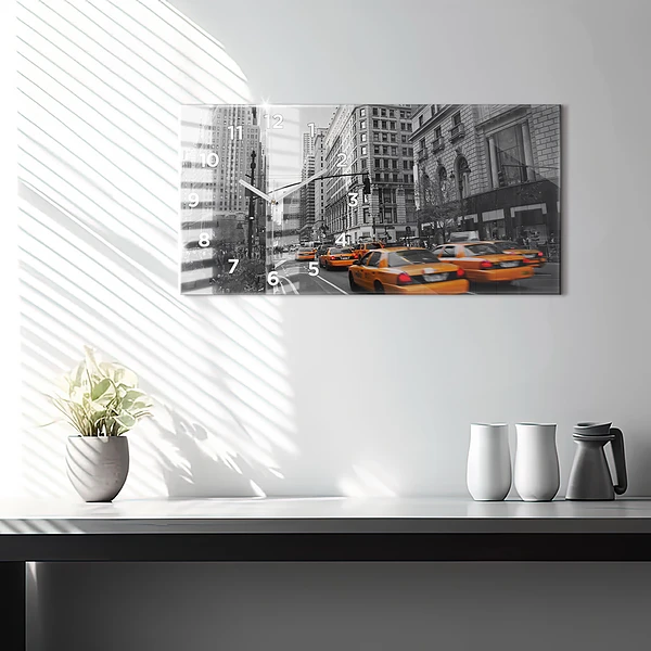 Horizontale Uhr Manhattan und Taxis