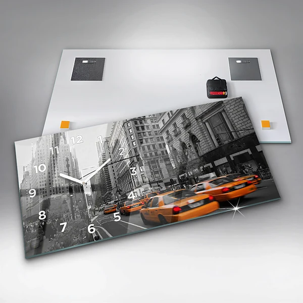 Horizontale Uhr Manhattan und Taxis