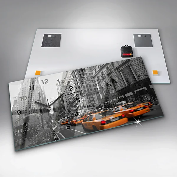 Horizontale Uhr Manhattan und Taxis