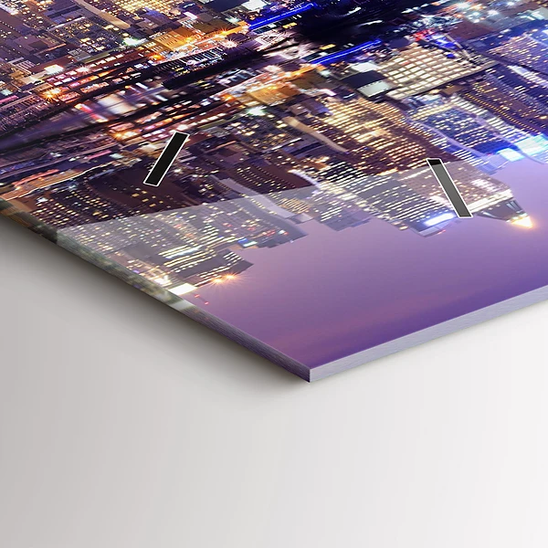 Horizontale Uhr mit motiv New York bei Nacht