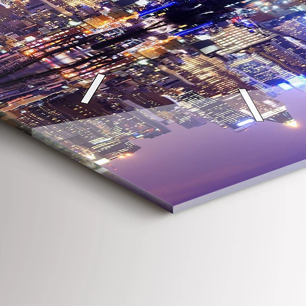 Horizontale Uhr mit motiv New York bei Nacht