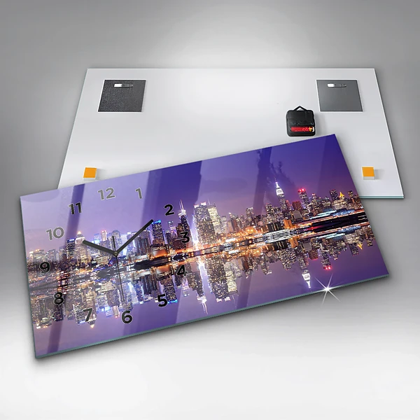 Horizontale Uhr mit motiv New York bei Nacht