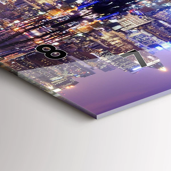 Horizontale Uhr mit motiv New York bei Nacht