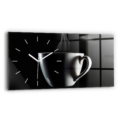 Horizontale Uhr mit motiv Tasse Kaffee
