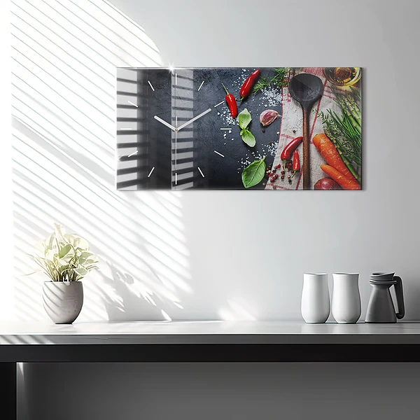 Horizontale Uhr mit motiv Gemüse