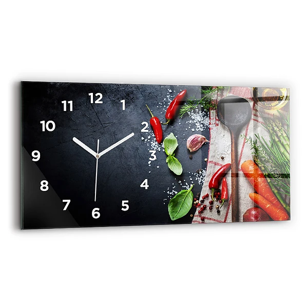 Horizontale Uhr mit motiv Gemüse