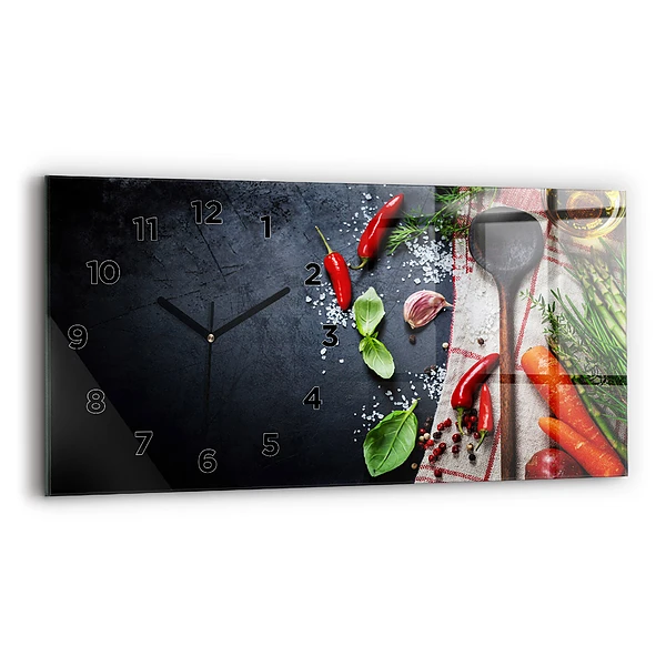 Horizontale Uhr mit motiv Gemüse