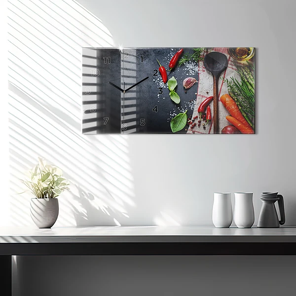 Horizontale Uhr mit motiv Gemüse