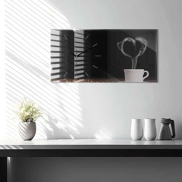 Horizontale Uhr mit motiv Tasse heißer Kaffee