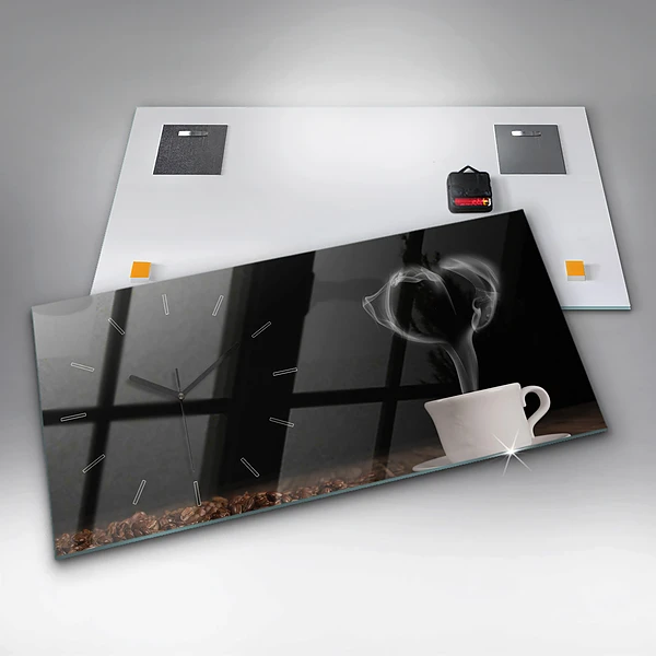 Horizontale Uhr mit motiv Tasse heißer Kaffee