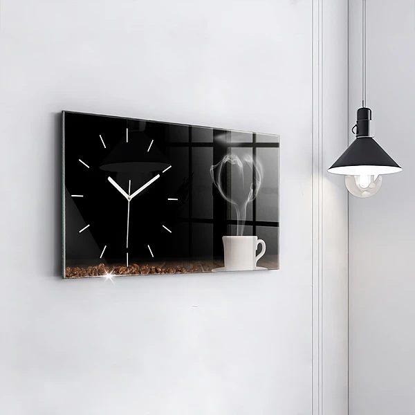 Horizontale Uhr mit motiv Tasse heißer Kaffee