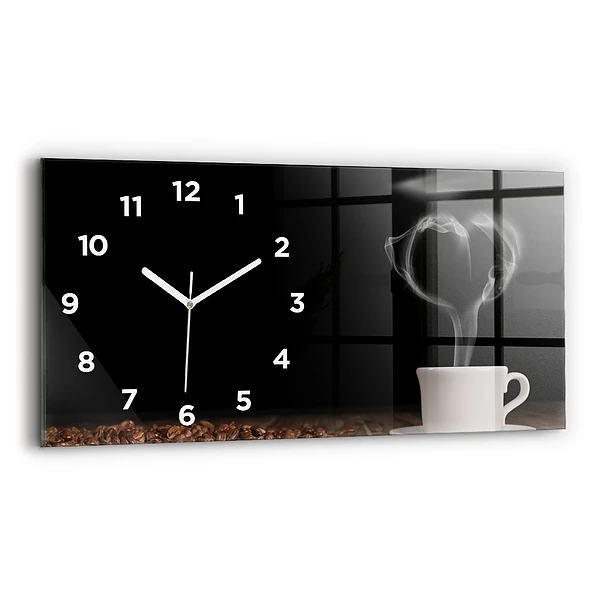 Horizontale Uhr mit motiv Tasse heißer Kaffee