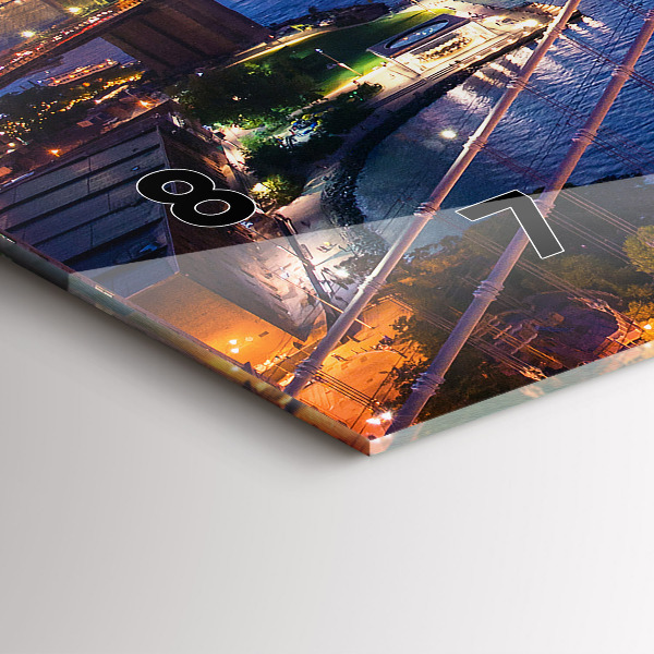 Horizontale Uhr New York und der Sonnenuntergang