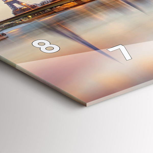 Horizontale Uhr mit motiv Panorama mit dem Eiffelturm