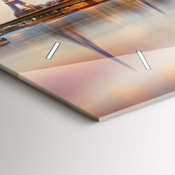 Horizontale Uhr mit motiv Panorama mit dem Eiffelturm