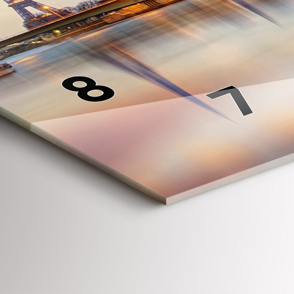 Horizontale Uhr mit motiv Panorama mit dem Eiffelturm