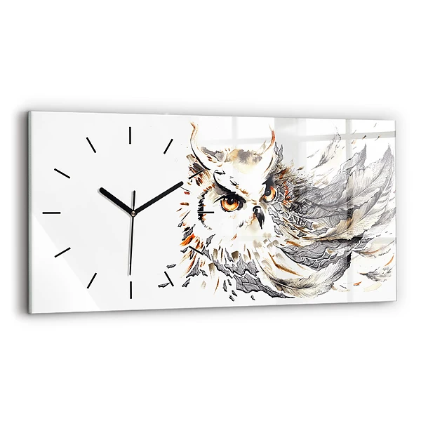 Horizontale Uhr Eule Symbol der Weisheit