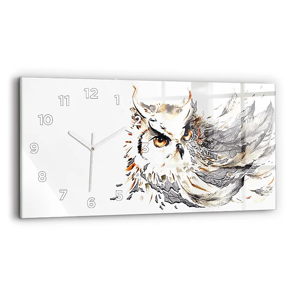 Horizontale Uhr Eule Symbol der Weisheit