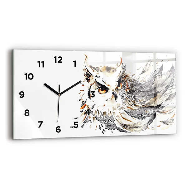 Horizontale Uhr Eule Symbol der Weisheit