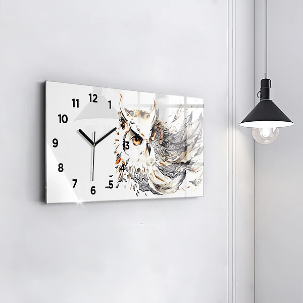Horizontale Uhr Eule Symbol der Weisheit