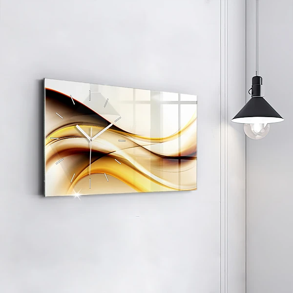 Horizontale Uhr mit motiv Abstrakte Welle