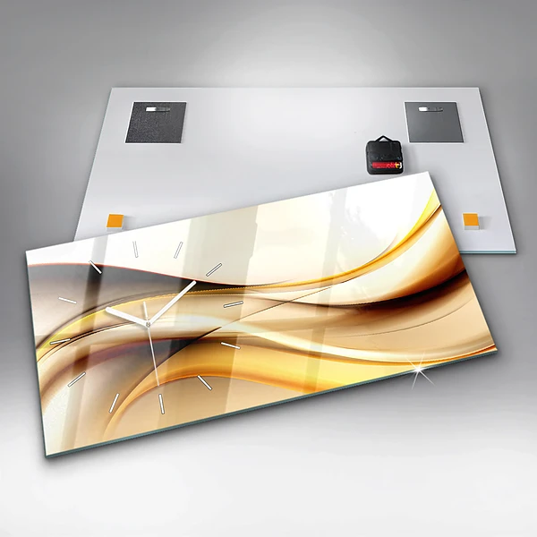 Horizontale Uhr mit motiv Abstrakte Welle
