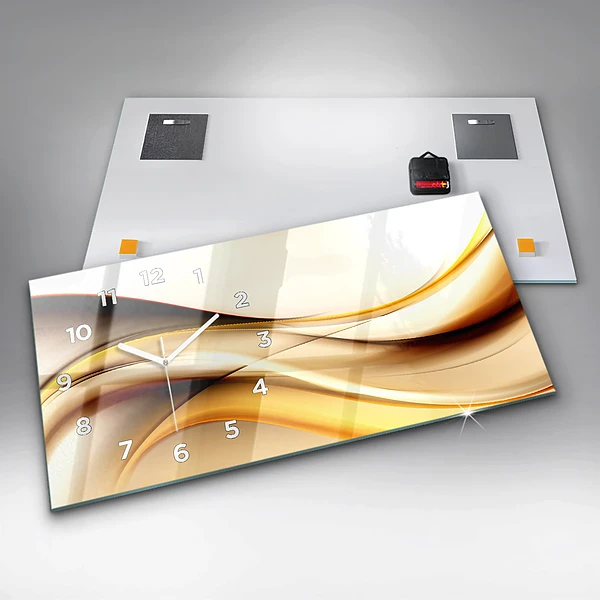 Horizontale Uhr mit motiv Abstrakte Welle