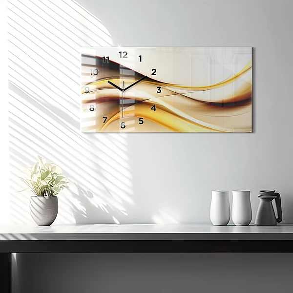 Horizontale Uhr mit motiv Abstrakte Welle