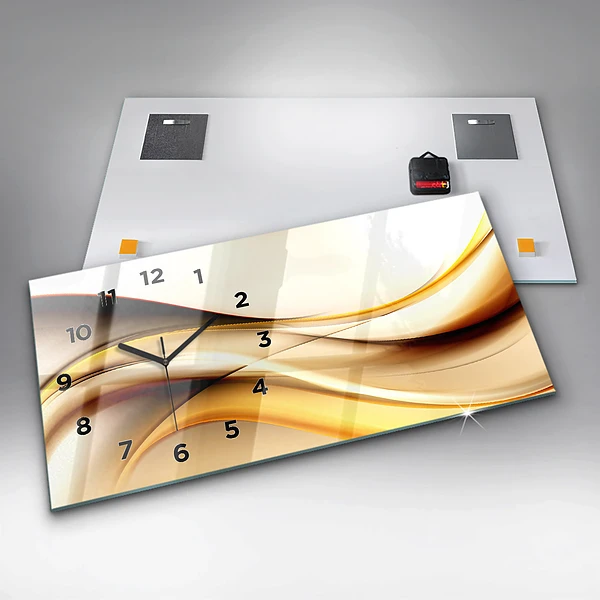 Horizontale Uhr mit motiv Abstrakte Welle