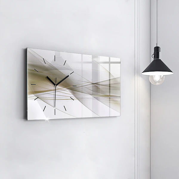 Horizontale Uhr mit motiv Helle Abstraktion