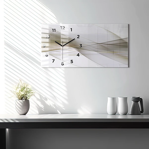 Horizontale Uhr mit motiv Helle Abstraktion