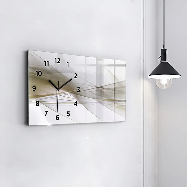 Horizontale Uhr mit motiv Helle Abstraktion