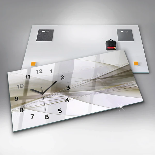Horizontale Uhr mit motiv Helle Abstraktion