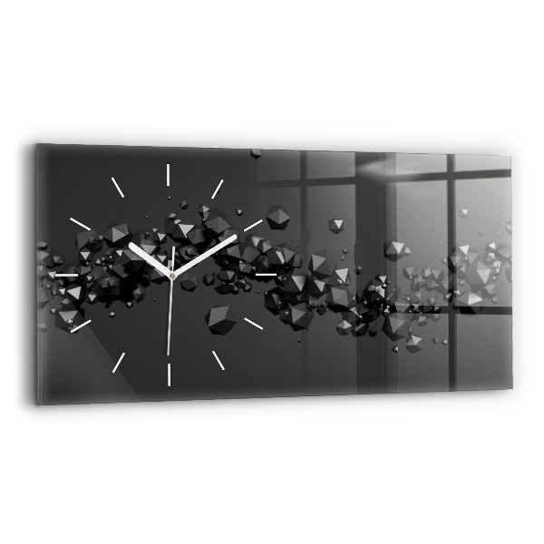 Horizontale Uhr Schwarze Abstraktion