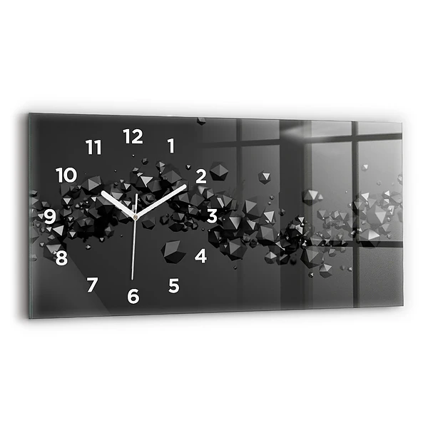 Horizontale Uhr Schwarze Abstraktion