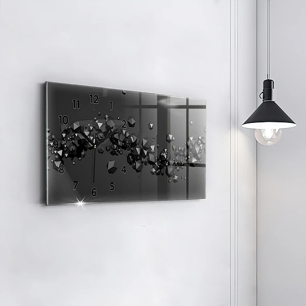 Horizontale Uhr Schwarze Abstraktion