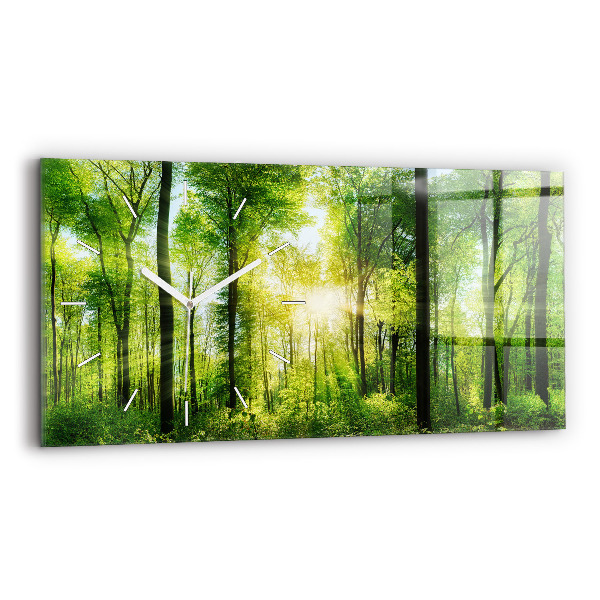 Horizontale Uhr mit motiv Natur Wald Bäume