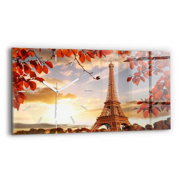 Horizontale Uhr mit motiv Eiffelturm