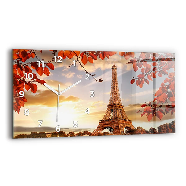 Horizontale Uhr mit motiv Eiffelturm
