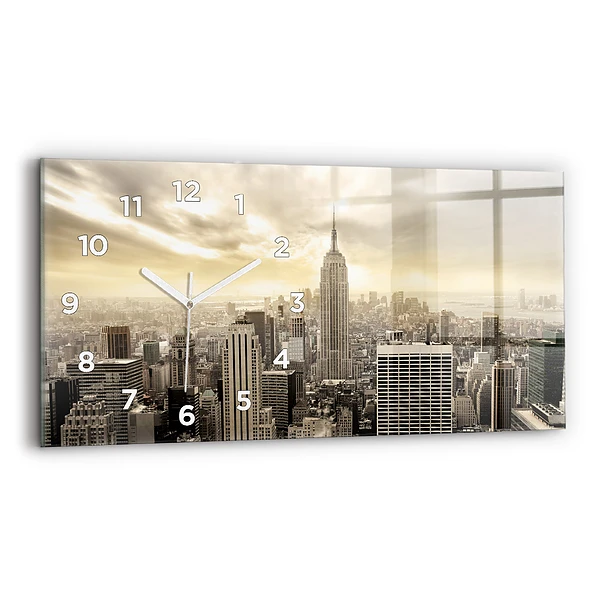 Horizontale Uhr mit motiv Türme in New York