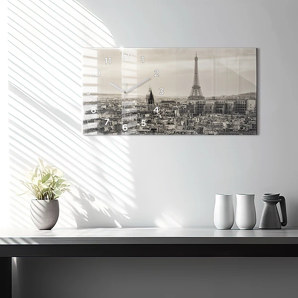 Horizontale Uhr Landschaftspanorama von Paris