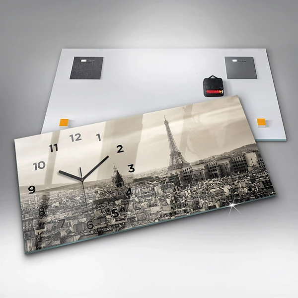 Horizontale Uhr Landschaftspanorama von Paris
