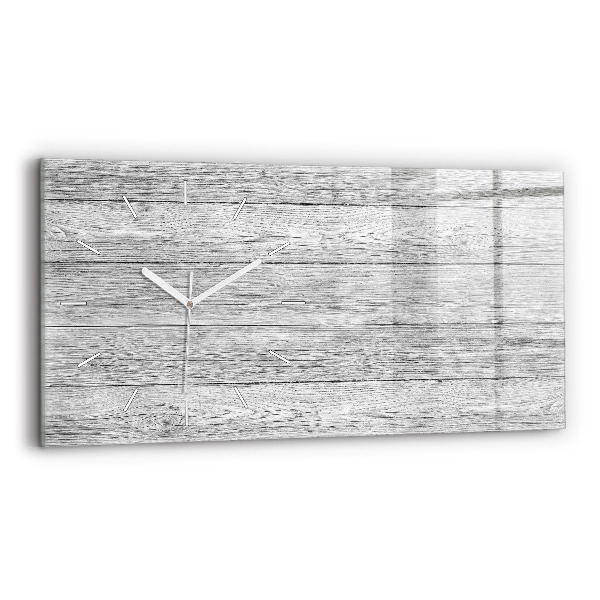 Horizontale Uhr mit motiv Holztafeln