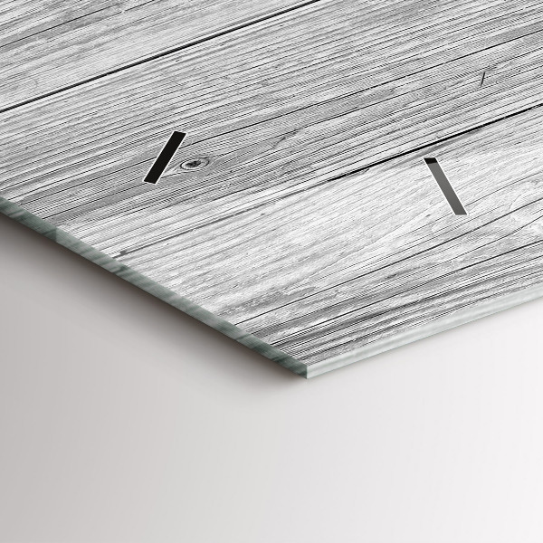 Horizontale Uhr mit motiv Holztafeln