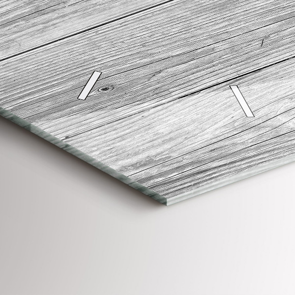 Horizontale Uhr mit motiv Holztafeln