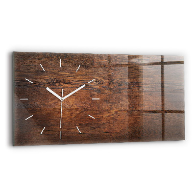 Horizontale Uhr mit motiv Altes Holz