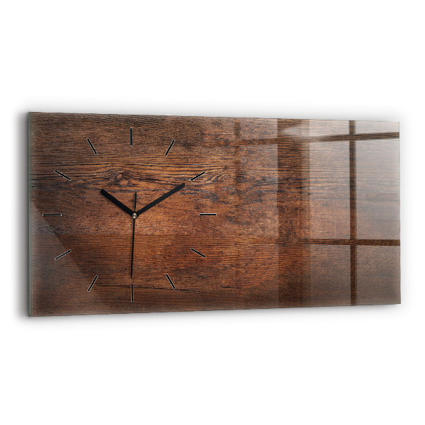 Horizontale Uhr mit motiv Altes Holz