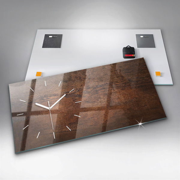 Horizontale Uhr mit motiv Altes Holz