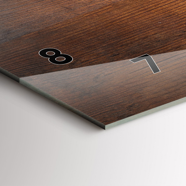 Horizontale Uhr mit motiv Altes Holz